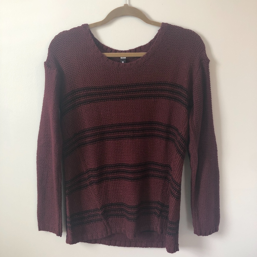 Design Lab striped sweater with elbow patches